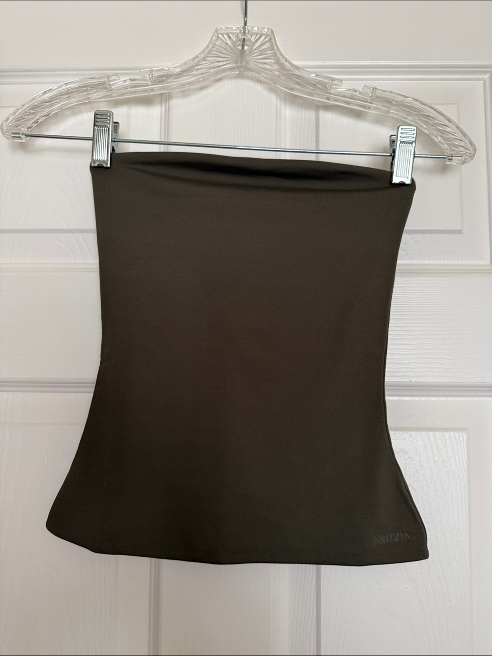 Aritzia Contour Dark Olive Appeal Tube Top XS